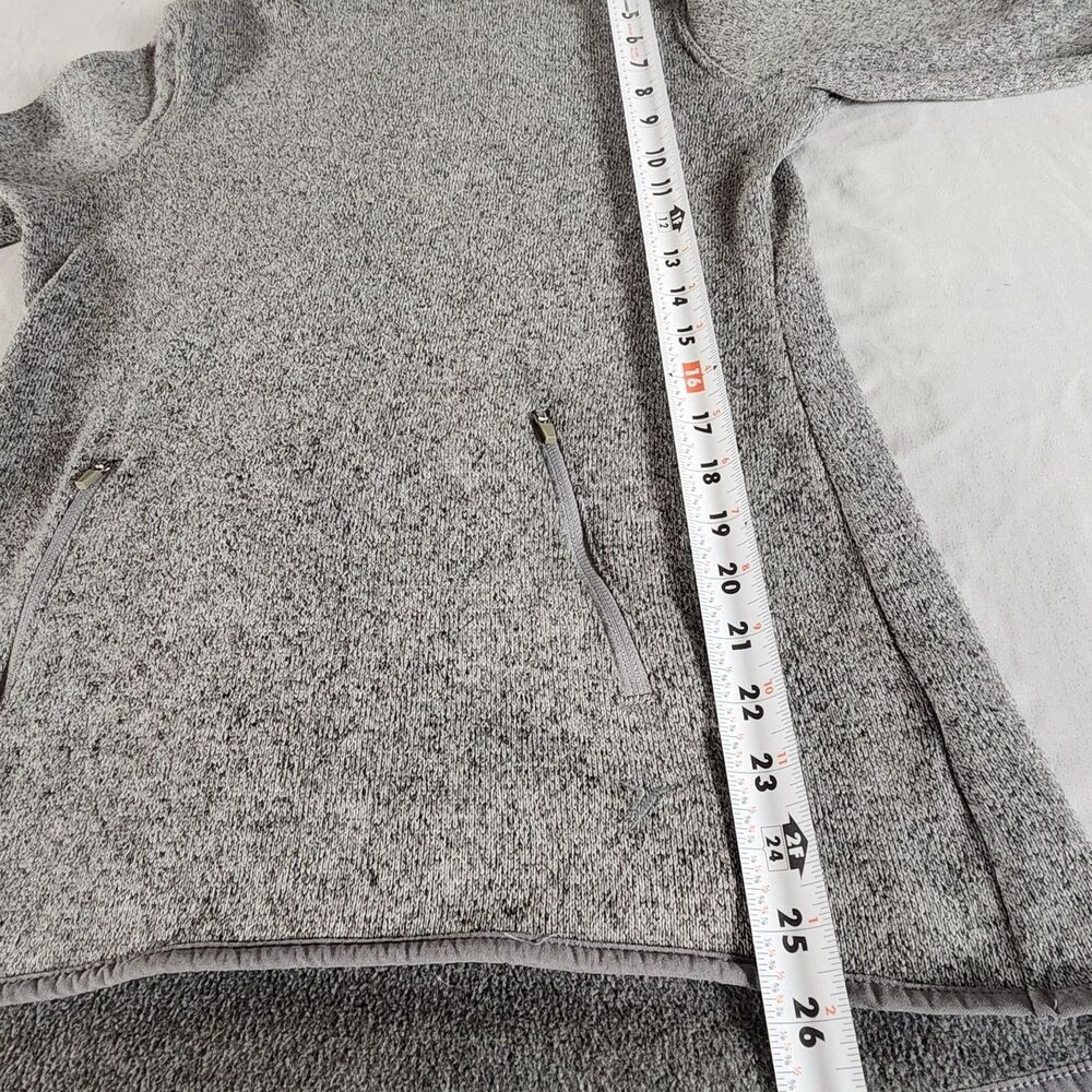 Old Navy Active Gray Hoodie Womens Medium Fleece Pullover Zip Pockets - Picture 5 of 9